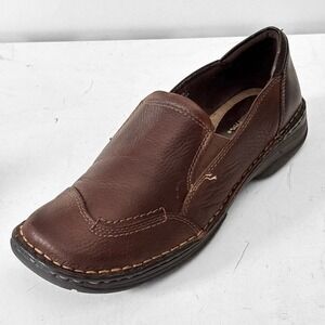 Thom McAn Shirley Brown Leather Slip On Loafer Womens 10M Shoes Grandma Core